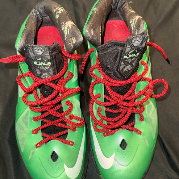 Nike LeBron 10 X Cutting Jade Size 11 Tourmaline Green Black Red - Picture 7 of 9